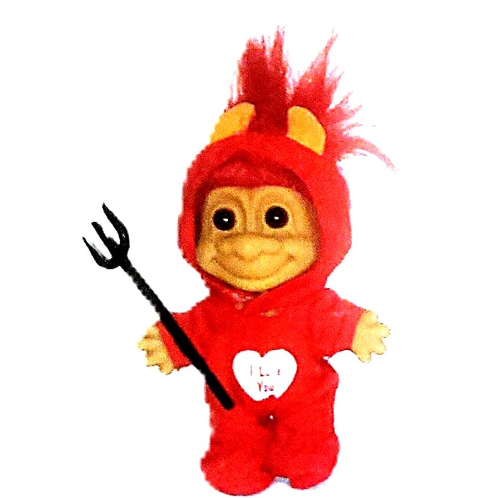 1990s Vintage Russ Berrie Hot Stuff Valentine Troll Doll